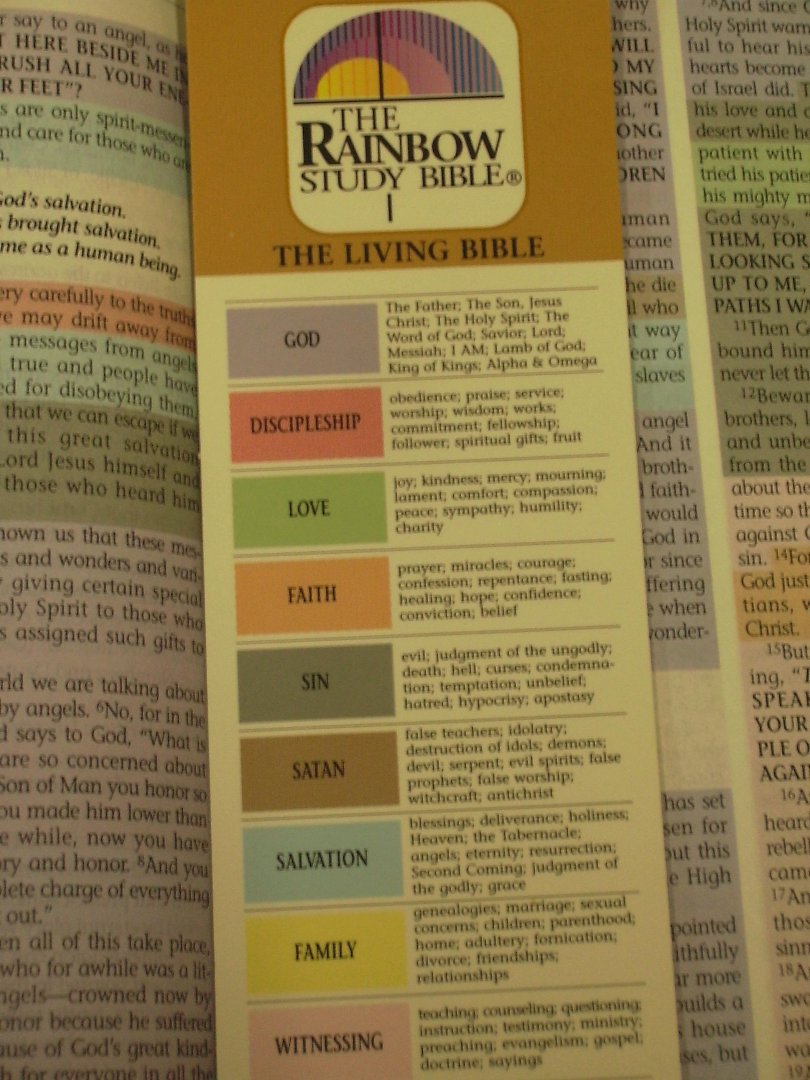 God - The Rainbow Study Bible, Living Bible Edition
