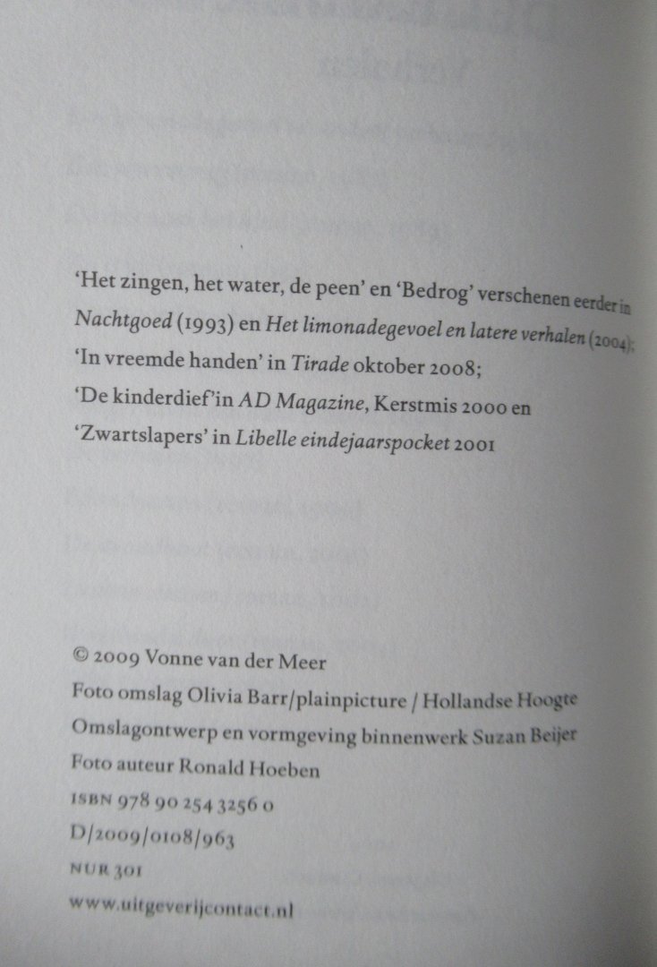 Meer, Vonne van der - December verhalen
