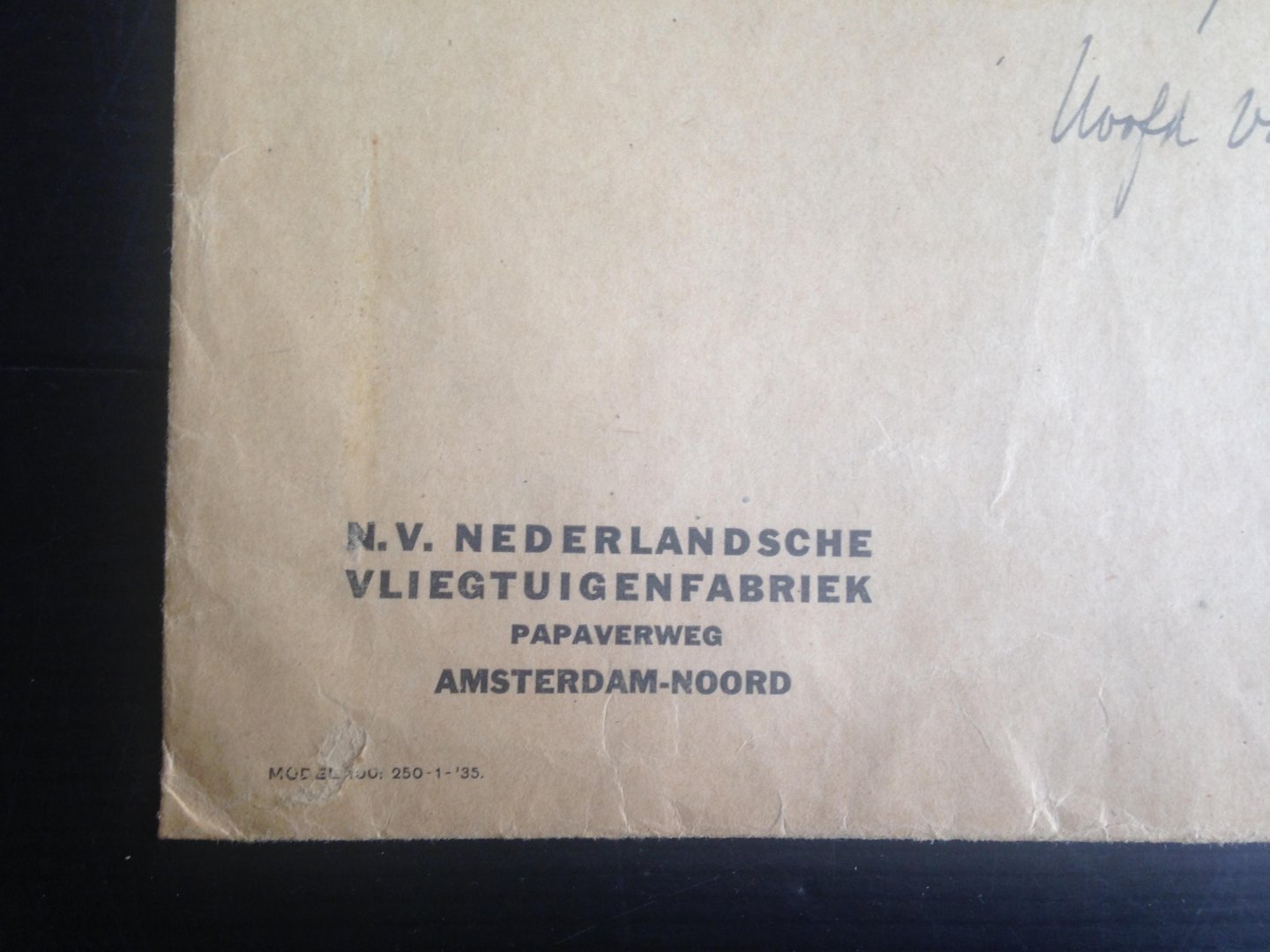  - Envelop NV Nederlandsche Vliegtuigenfabriek