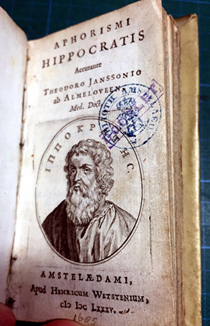 Jansson van Almeloveen, Theodorus - - Hippocratis Aphorismi. Hippocratis & Celsi. Locis, Parallelis. Ilustrati.
