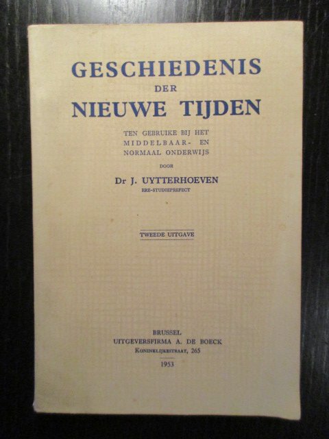 J. Uytterhoeven - Geschiedenis der Nieuwe Tijden