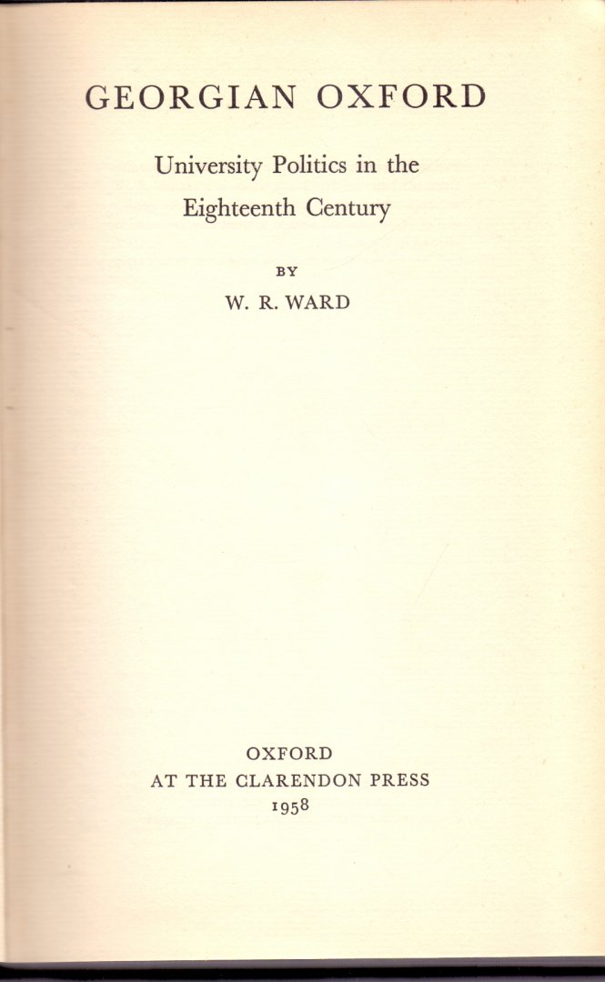 Ward , W.R.(ds1311) - Georgian Oxford