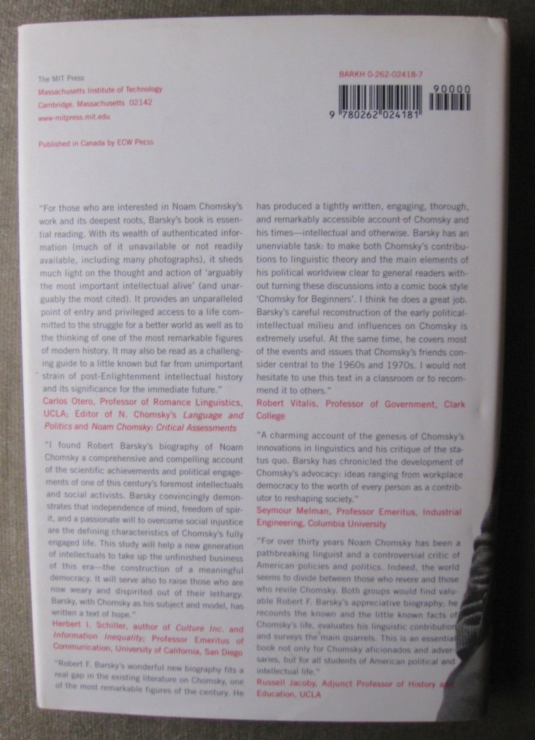 Barsky, Robert F. - Noam Chomsky  -  A life of Dissent