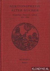 Diverse auteurs - Auktionspreise alter Bücher: Deutschland, Österreich, Schweiz. 2 delen samen