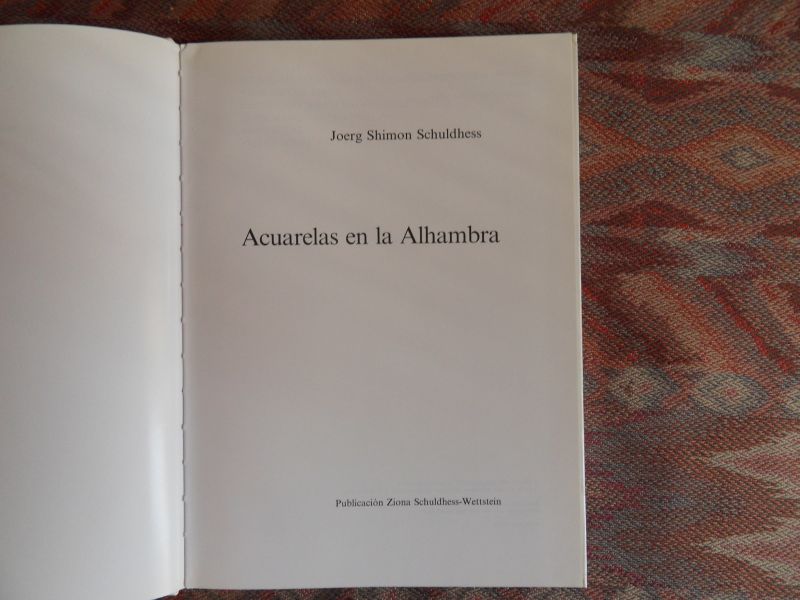 Schuldhess, Joerg Shimon. - For Abel, the Mark of Cain. V. Reproductions of watercolors. [Nieve Sobre Palestina]. --- 1e druk, 1986. Tentoonstellingscat. van het Museo de Bellas Artes Alhambra Granada. Geb. en in prakt. nieuwst. Met 35 afbeeld. in kleur en zwart-wit. Zeldz