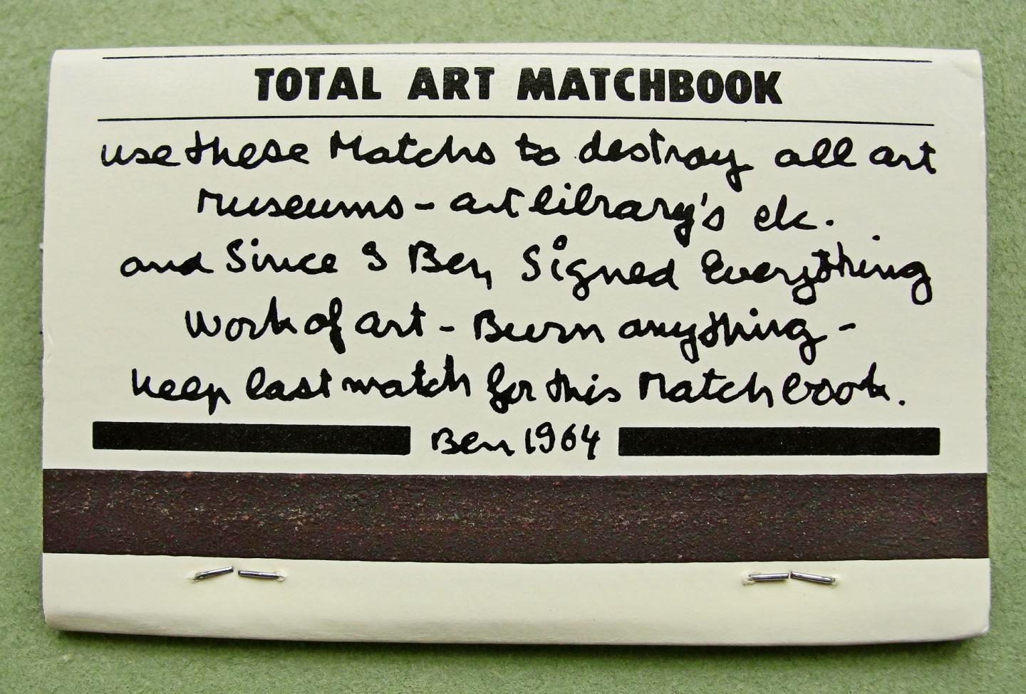 Vautier, BEN - Total Art Matchbook