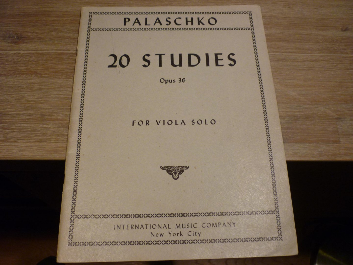 Palaschko; Johannes - 20 studies opus 36; for Viola solo en piano