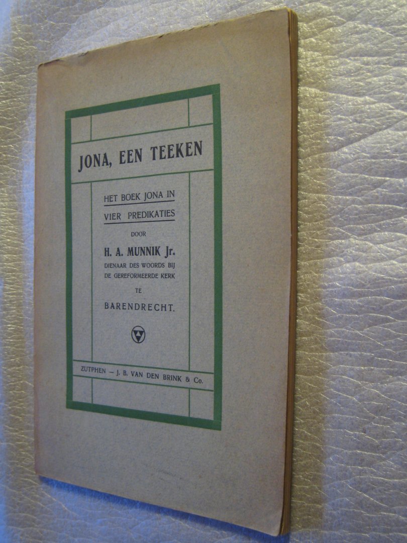 Munnik Jr., H.A. - Jona, een teeken
