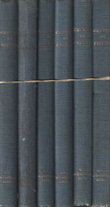  - Cijfers en feiten. Gids voor het politieke en sociale leven. Tweede jaargang (1922); Tiende jaargang (1930); Elfde jaargang (1931); Twaalfde jaargang (1932); Dertiende jaargang (1933); Veertiende jaargang (1934)