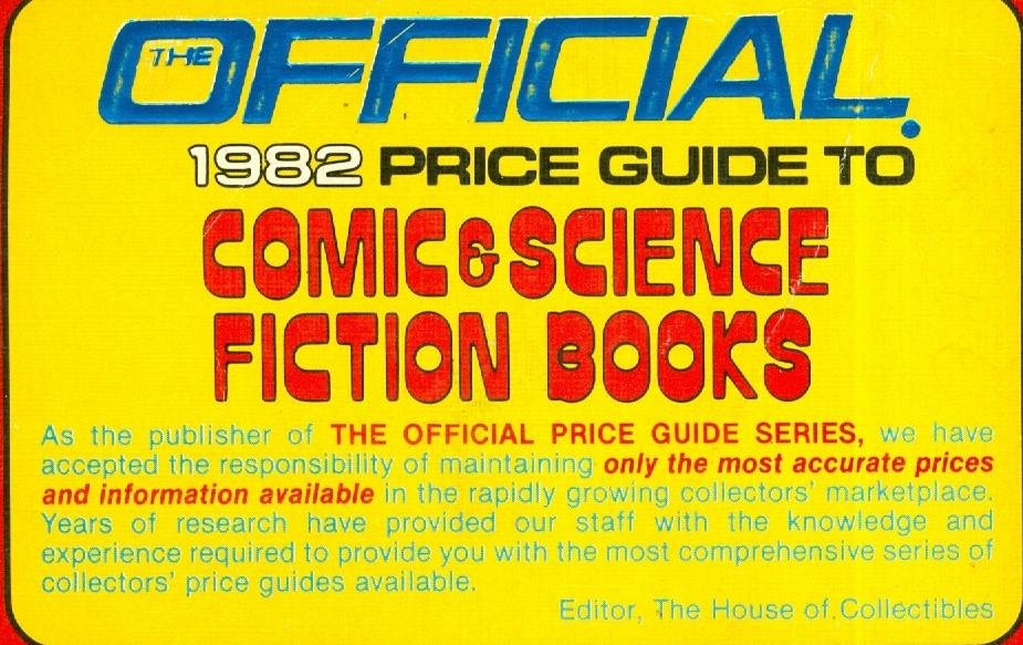 Hudgeons III, Thomas E. - Official 1982 Price Guide to Comic & Science Fiction Books