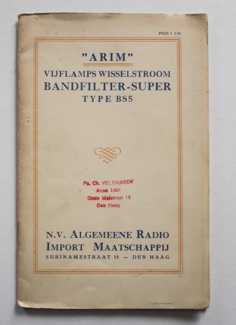  - "ARIM" Vijflamps wisselstroom Bandfilter-Super Type BS5