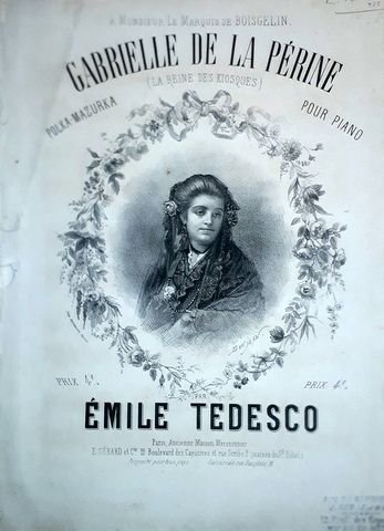 Tedesco, Émile: - Gabrielle de la Périne. Polka-mazurka pour piano