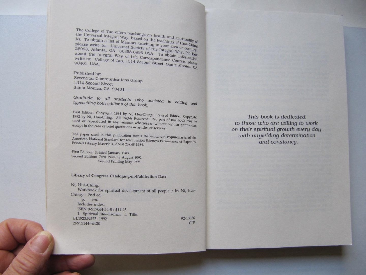 Hus-Ching Ni - Workbook for Spiritual Development of All People