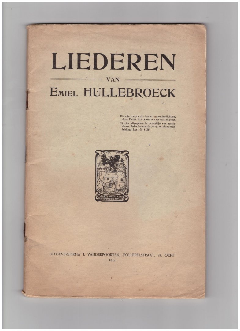 Hullebroeck, Emiel - Liederen van Emiel Hullebroeck