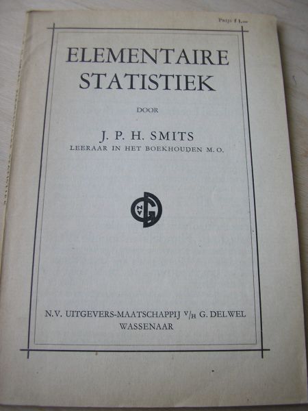 Smits, J.P.H. - Elementaire Statistiek
