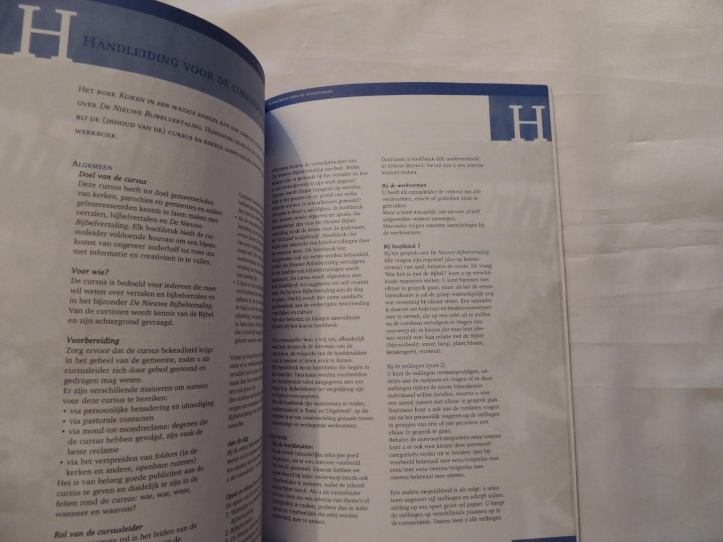 Berg, Anne Jaap van den - Kijken in een wazige spiegel - Werkboek bij de Nieuwe Bijbelvertaling