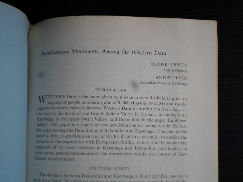 O’Brien, Denise & Anton Ploeg - Acculturation Movements among the Western Dani, a reprint
