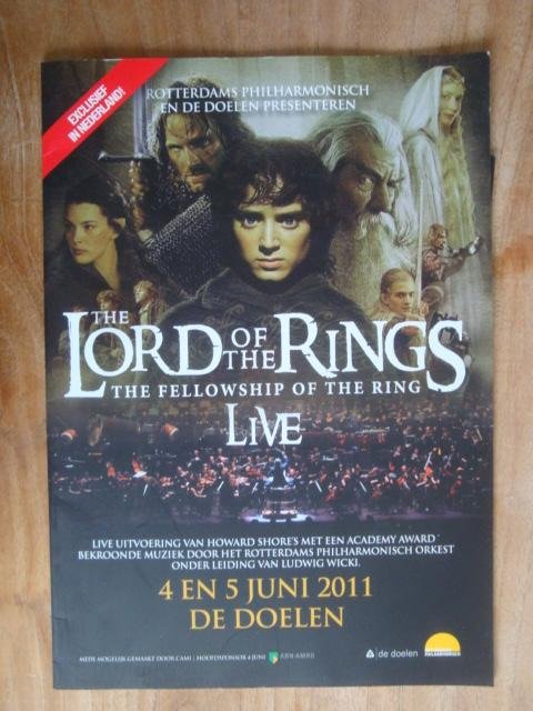  - Programmaboek  4 en 5 juni 2006  J.R R  Tolkien - Lord of the Rings - The Fellowship of the Ring  Live uitvoering Rotterdams Philharmonisch Orkest met muziek van componist Howard Shore