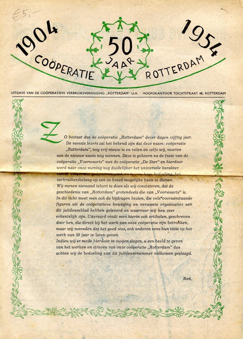  - Cooperatie Rotterdam 50 jaar 1904-1954