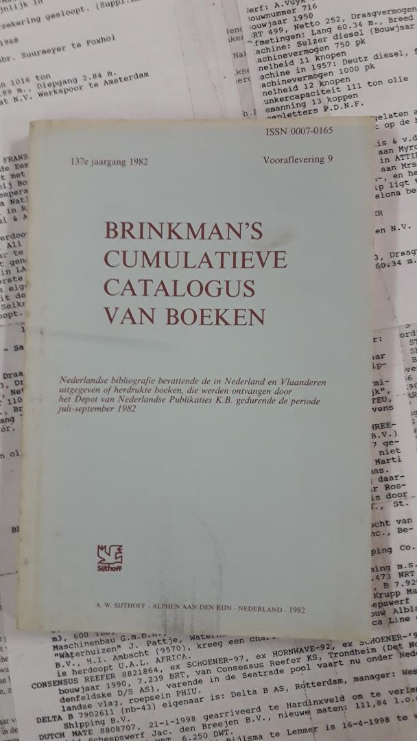 Redactie - Brinkman`s cumulatieve catalogus van boeken - Vooraflevering 9