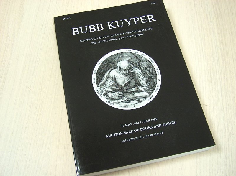 Kuyper, Bubb - Auction sale of books and prints - no 22/I  31 may and 1 june 1995