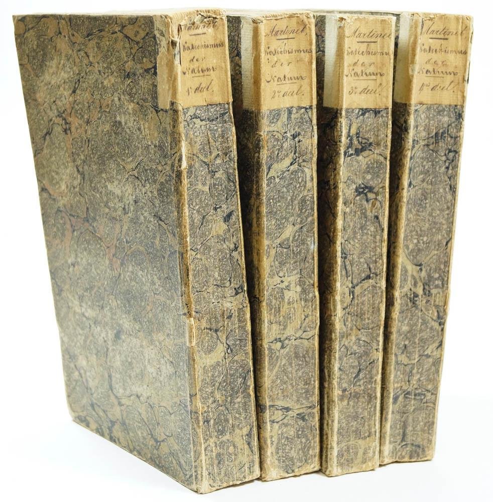 MARTINET, J.F. - Katechismus der natuur. Zesde, aanmerkelijk vermeerderde, en naar den tegenwoordigen staat der natuurkennis verbeterde druk. Met platen. 4 delen compleet. MARTINET, J.F. - Katechismus der natuur. Zesde, aanmerkelijk vermeerderde, en naar den tegenwoordigen staat der natuurkennis verbeterde druk. Met platen. 4 delen compleet.