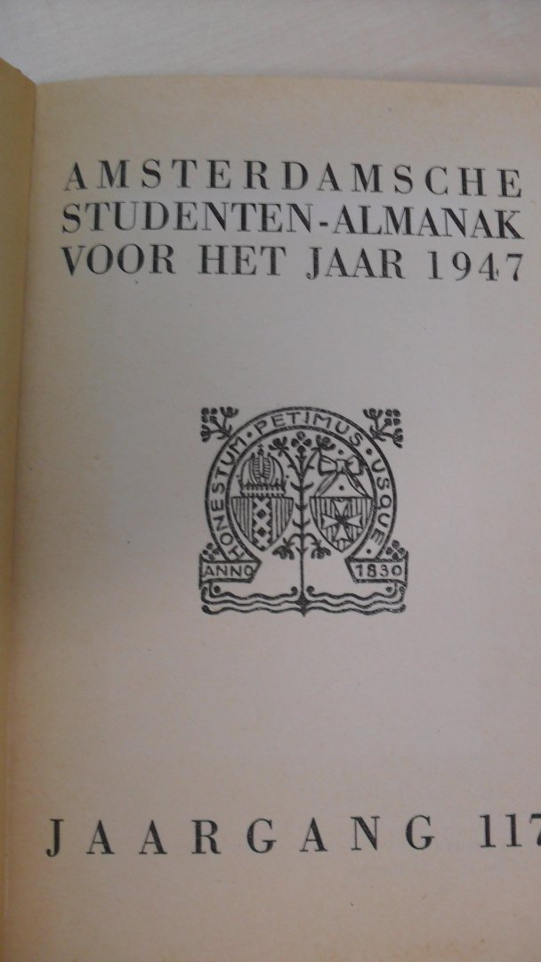 Redactie - Amsterdamsche studenten-almanak voor het jaar 1947