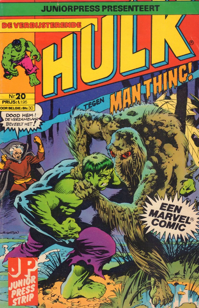 Junior Press - De Verbijsterende Hulk 020 Man Thing !, geniete softcover, zeer goede staat