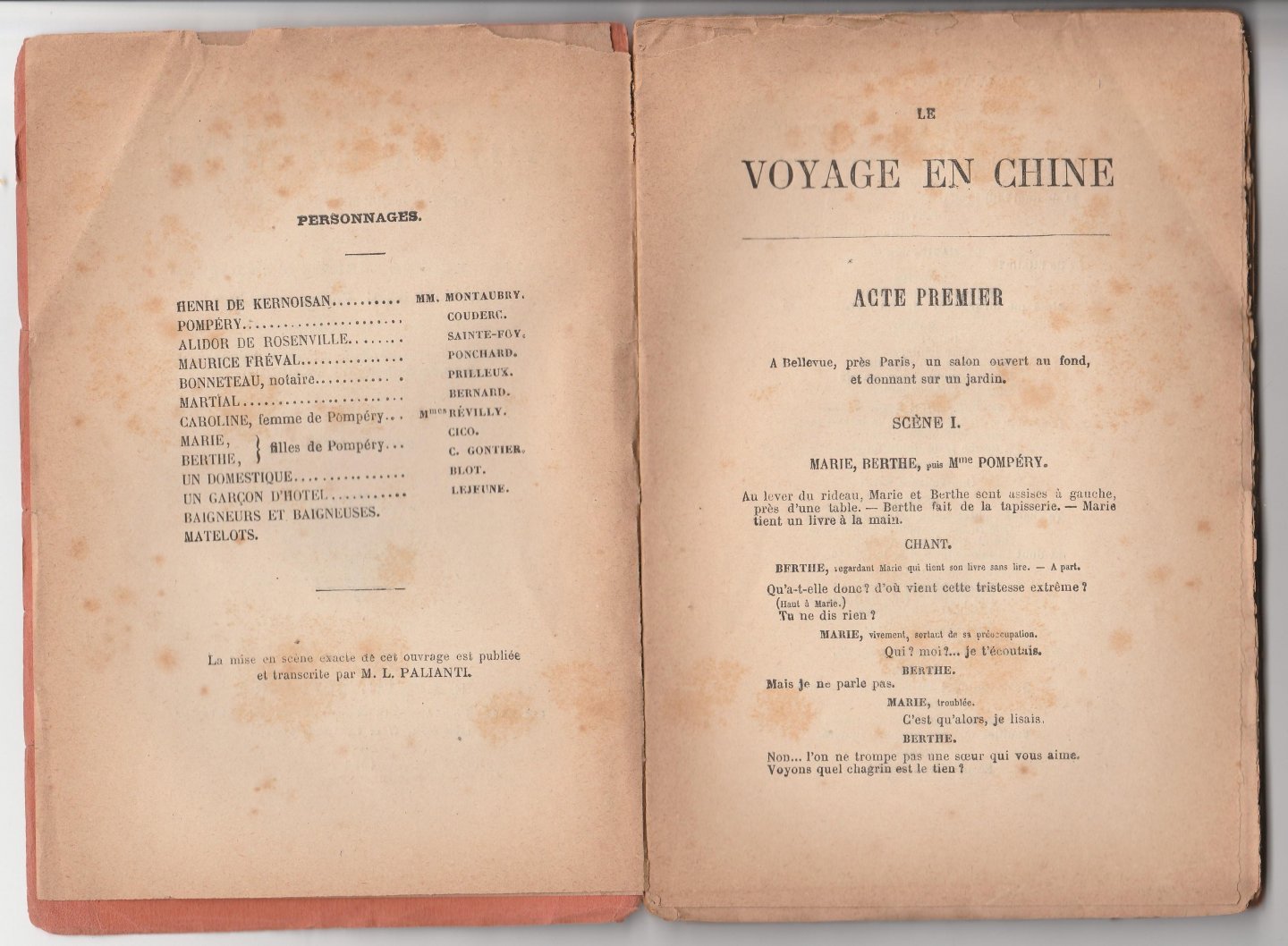 Labiche, Eugène; Delacour - Voyage en Chine, opera-comique en trois actes