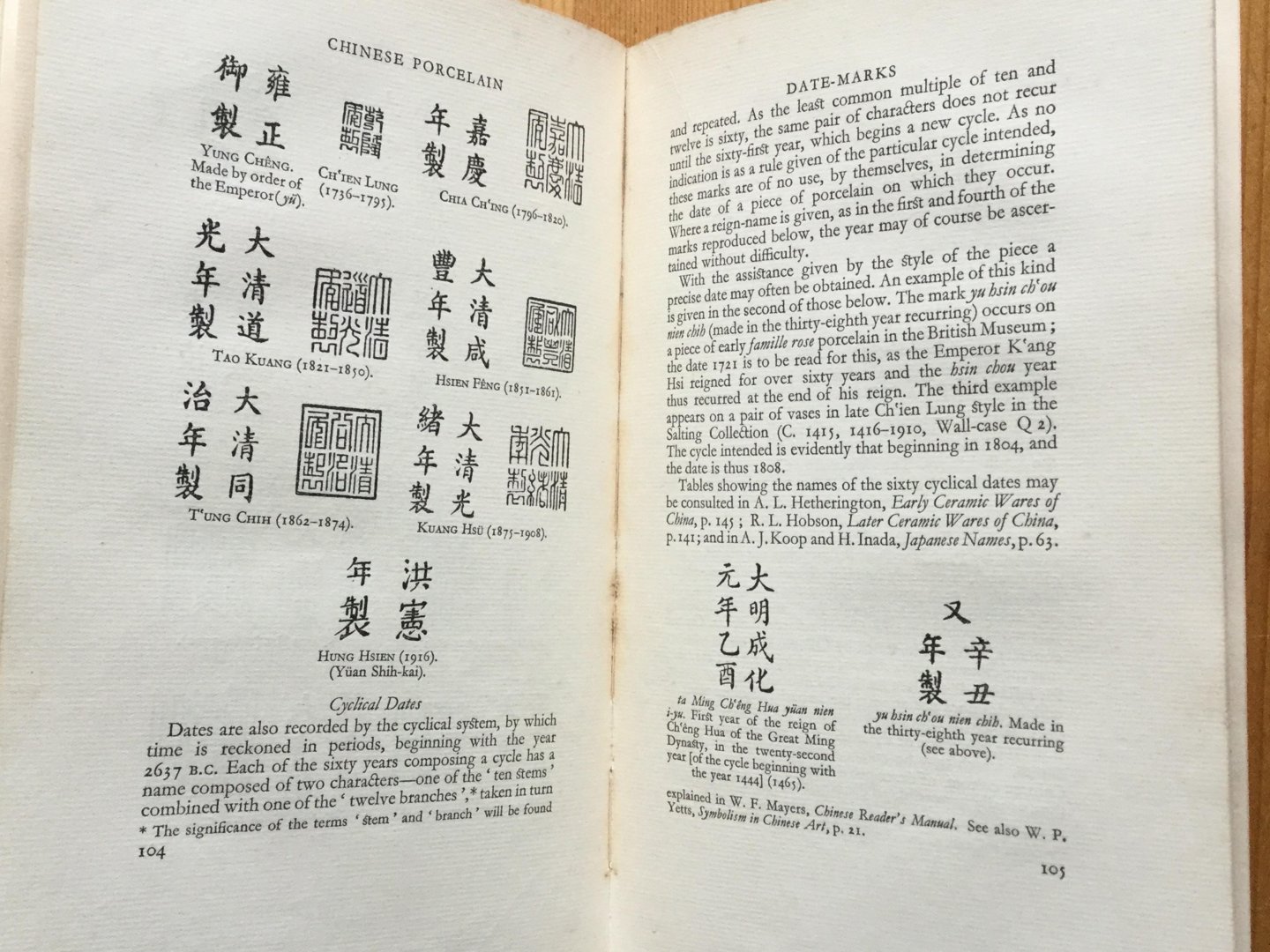 Honey, W.B. - Guide to the later Chinese Porcelain periods of K'ang Hsi, Yung Cheng and Ch'ien Lung