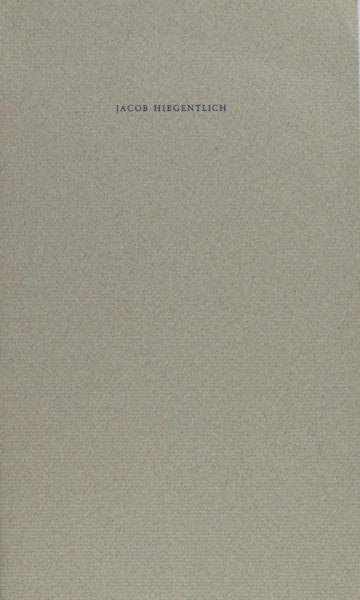 Hiegentlich, Jacob. - De verheven Debauche spreekt.