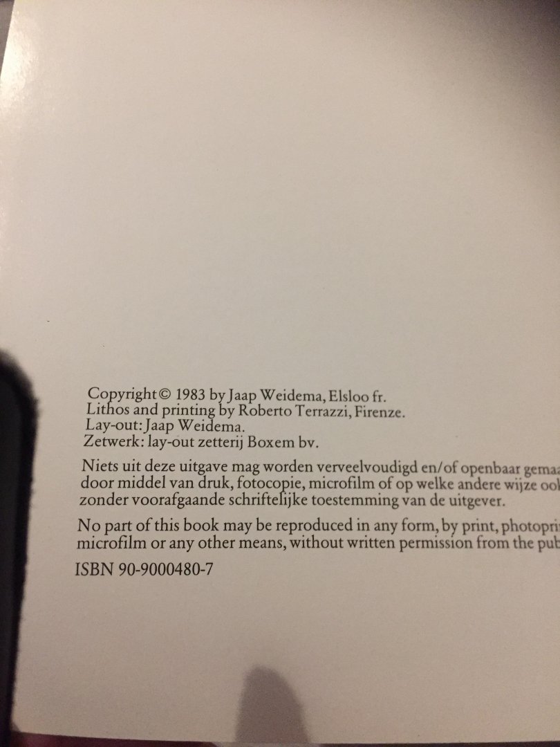 Weidema - Dooie vliegen / druk 1