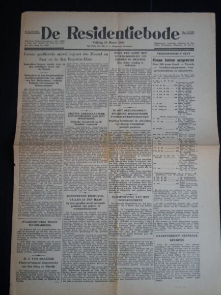 Oorlogskrant - De Residentiebode, Den Haag