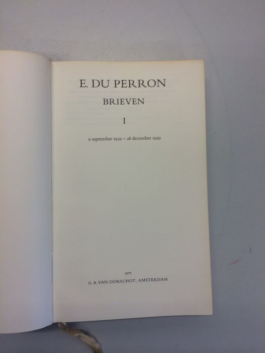 Perron, E. du - Brieven deel 5: 2 mei 1934-31 oktober 1935