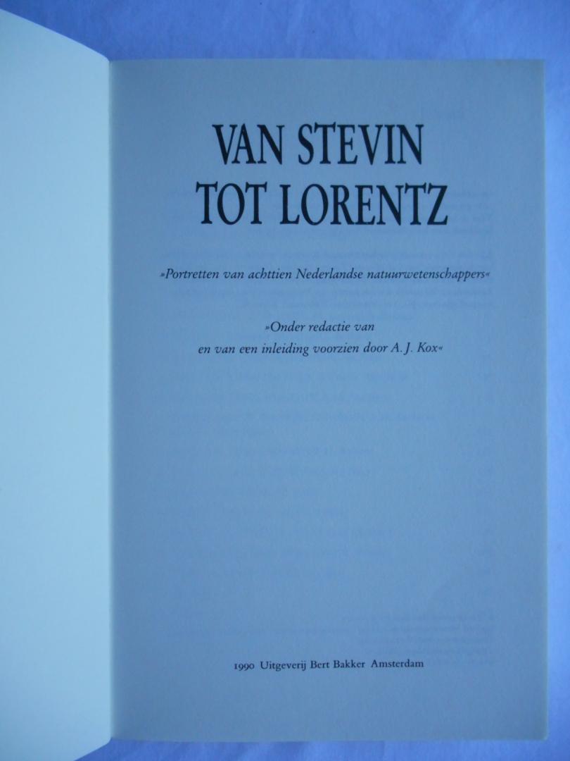Kox, A.J. - Van Stevin tot Lorentz.