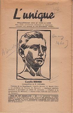 (BERNERI, Camillo) - L'Unique. Supplément aux nos. 154 à 158. Camillo Berneri.