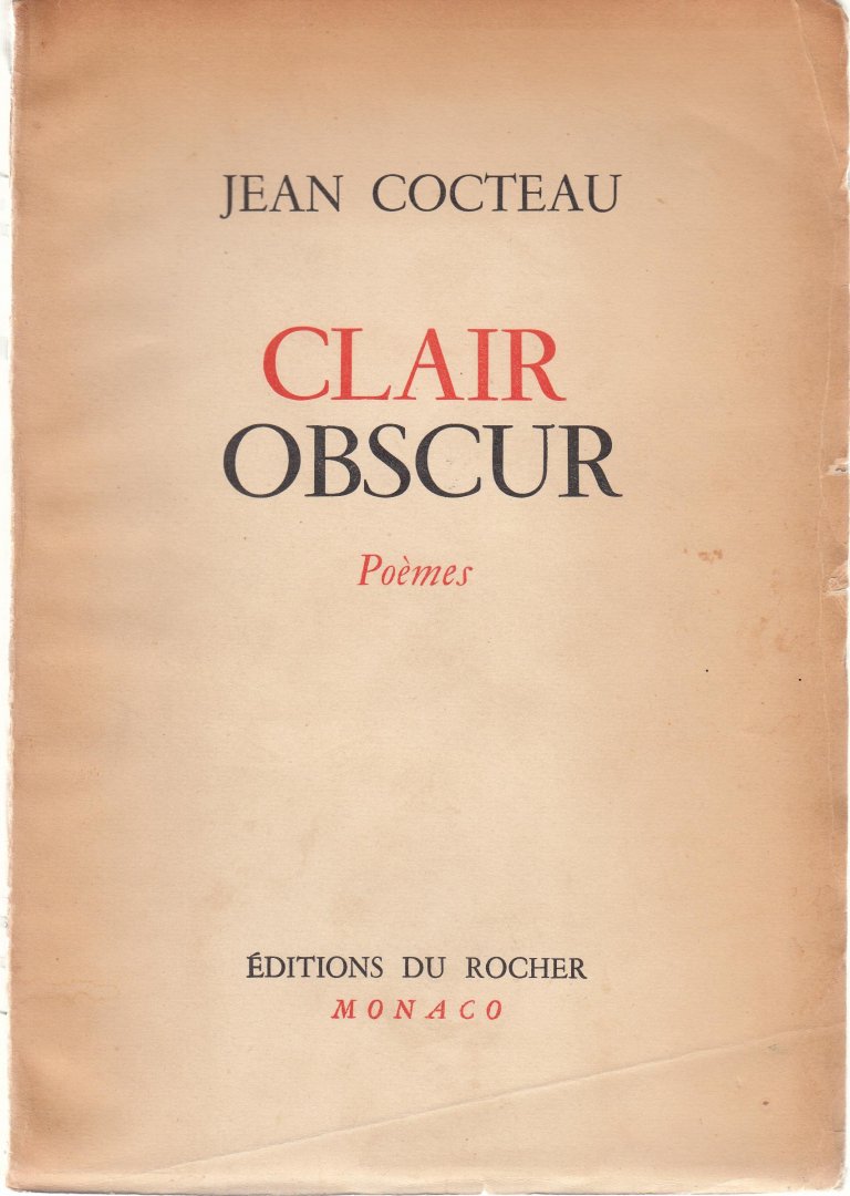 Cocteau, Jean - Clair Obscur. Poèmes