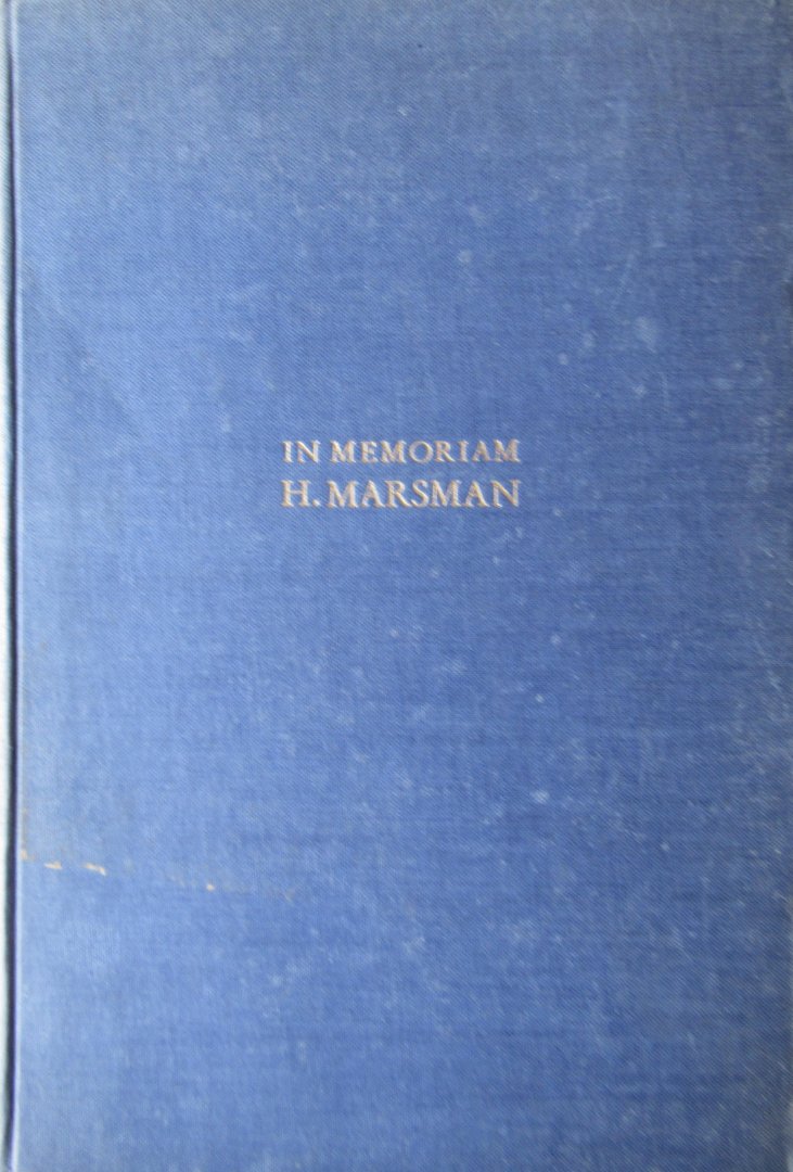 Debrot, Cola, Hoekstra, Han ,Hoornik, Ed (red.) - In memoriam H marsman