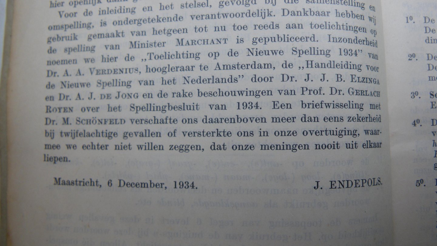 Endepols J. - Lijst Van Woorden Gewijzigd Volgens de Spelling, 1934: Inzonderheid Bedoeld Als Supplement Bij Het Handwoordenboek