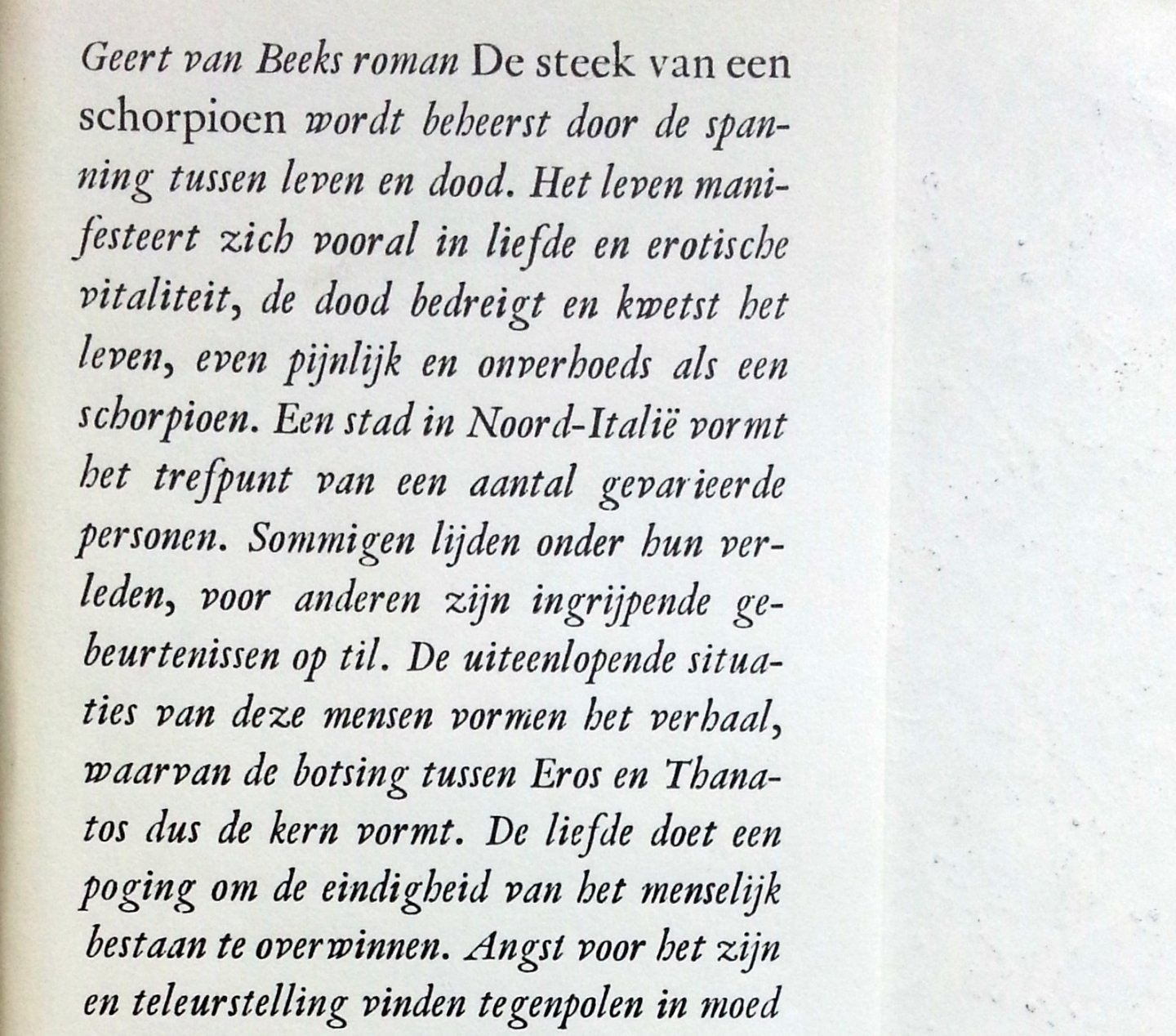 Beek, Geert van - De steek van een schorpioen (Ex.1)
