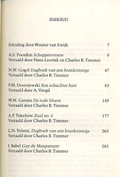 Poesjkin, Gogol, Dostejewski, Garsjin, Tsjechow, Tolstoj en Babel - 43e april. Zeven verhalen op één thema.