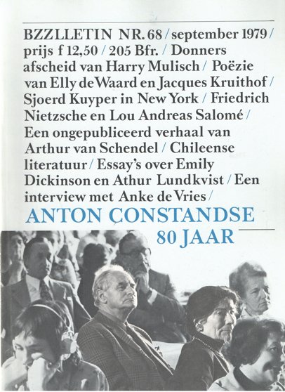 Diepstraten, Johan , Phil Muysson en Dolf Verroen - Bzzlletin nr. 68. Anton Constandse 80 jaar