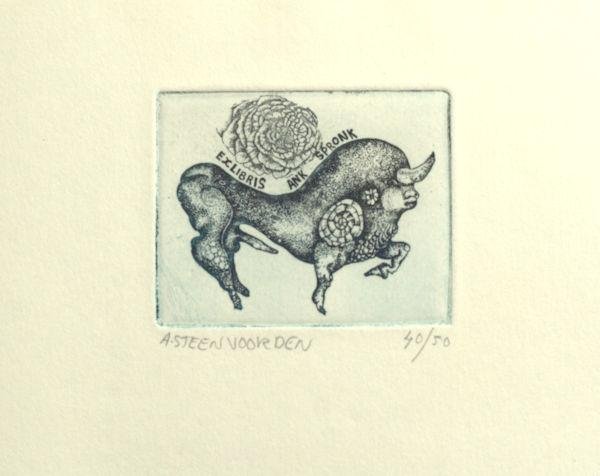 Steenvoorden, Ab. - Exlibris voor Ank Spronk.