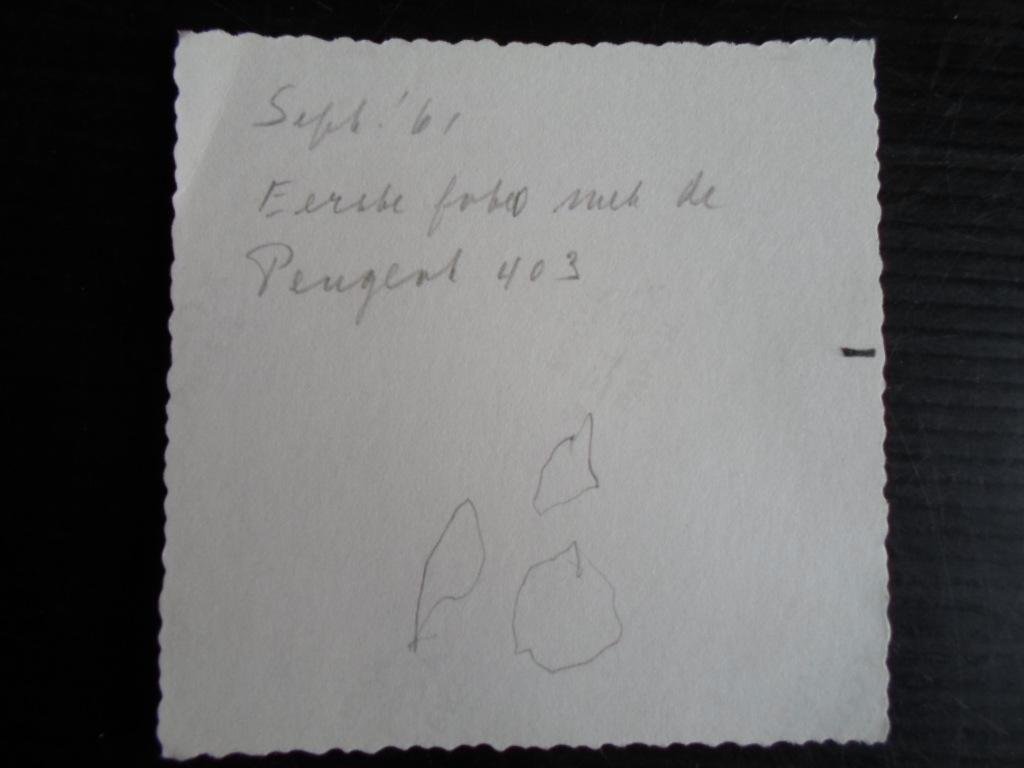  - Foto uit 1961 van een Peugeot 403