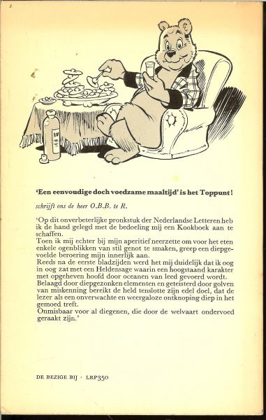 Toonder Marten .. met hoofd persoon heer Bommel - Een eenvoudige doch voedzame maaltijd  het booroog, de labberdaan, de pasmunt, naschrift