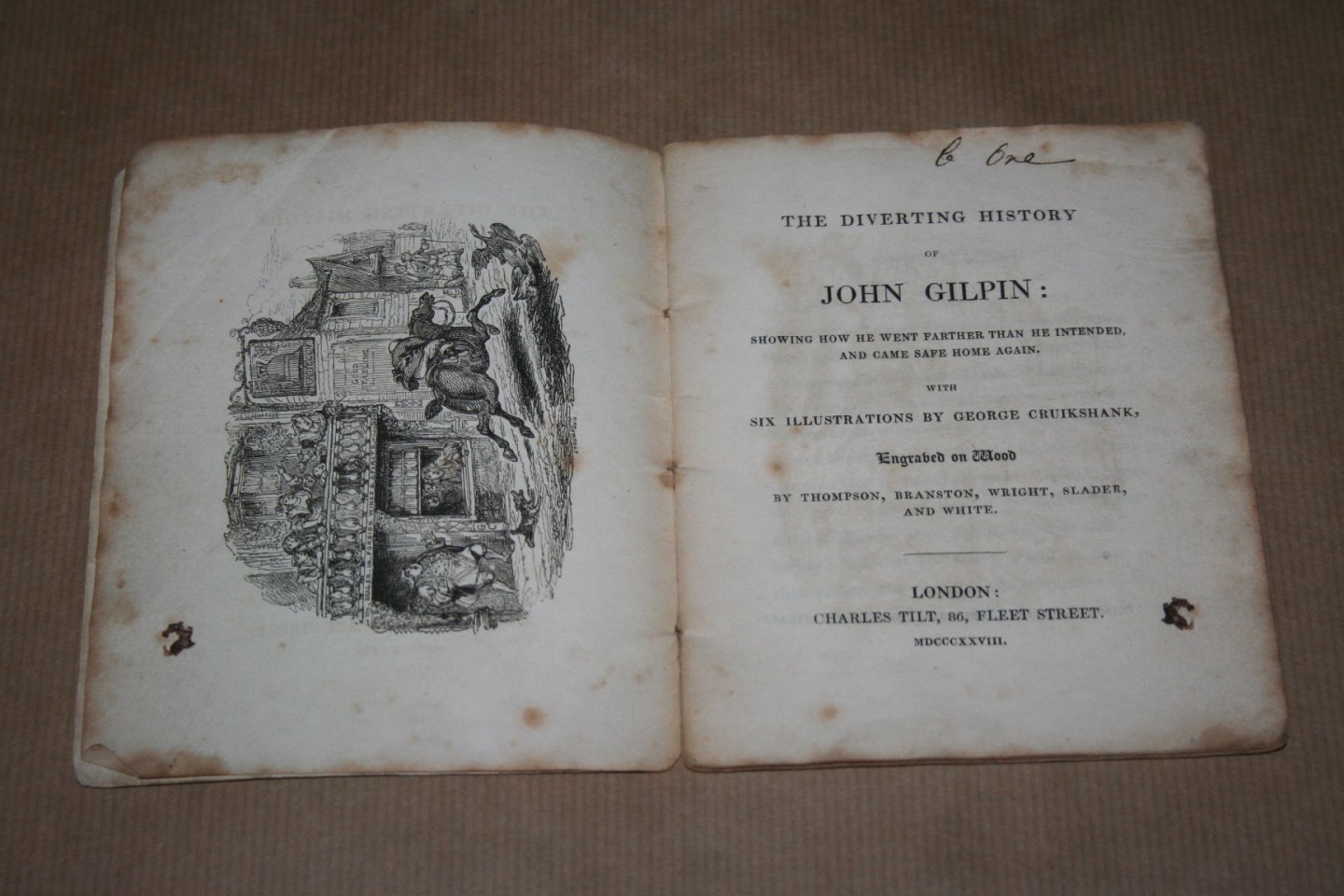 Illustrations by George Cruikshank - The diverting history of John Gilpin