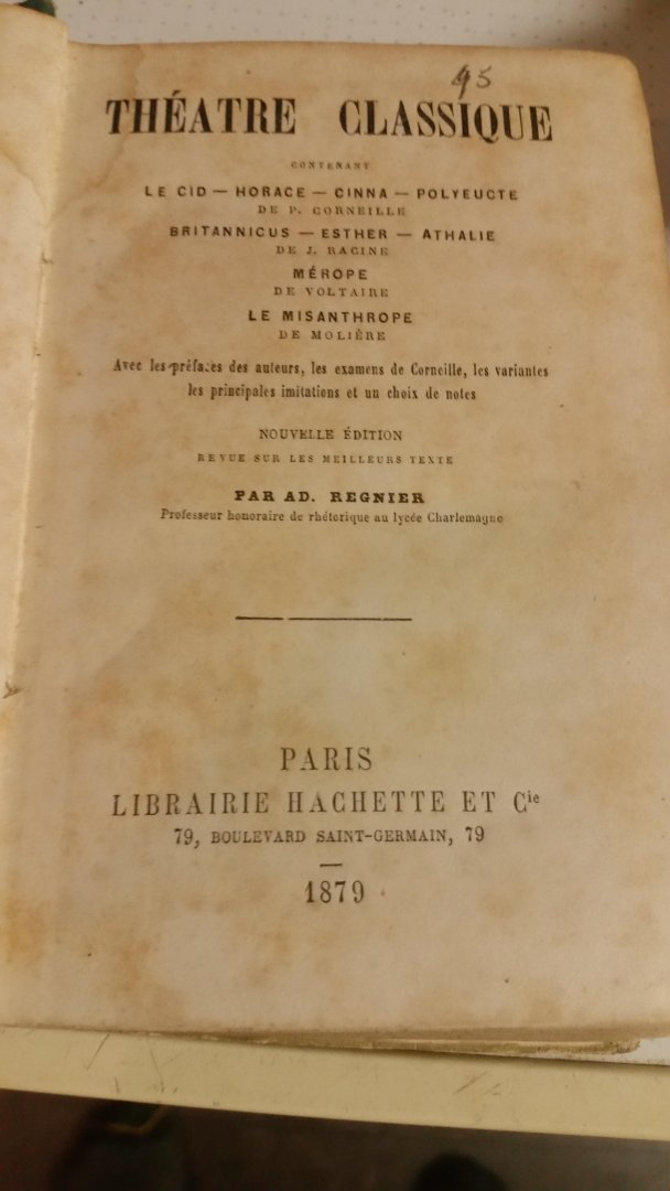 Regnier - Theatre classique
