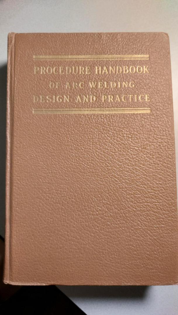  - Procedure Handbook of ARC Welding Design and Practice
