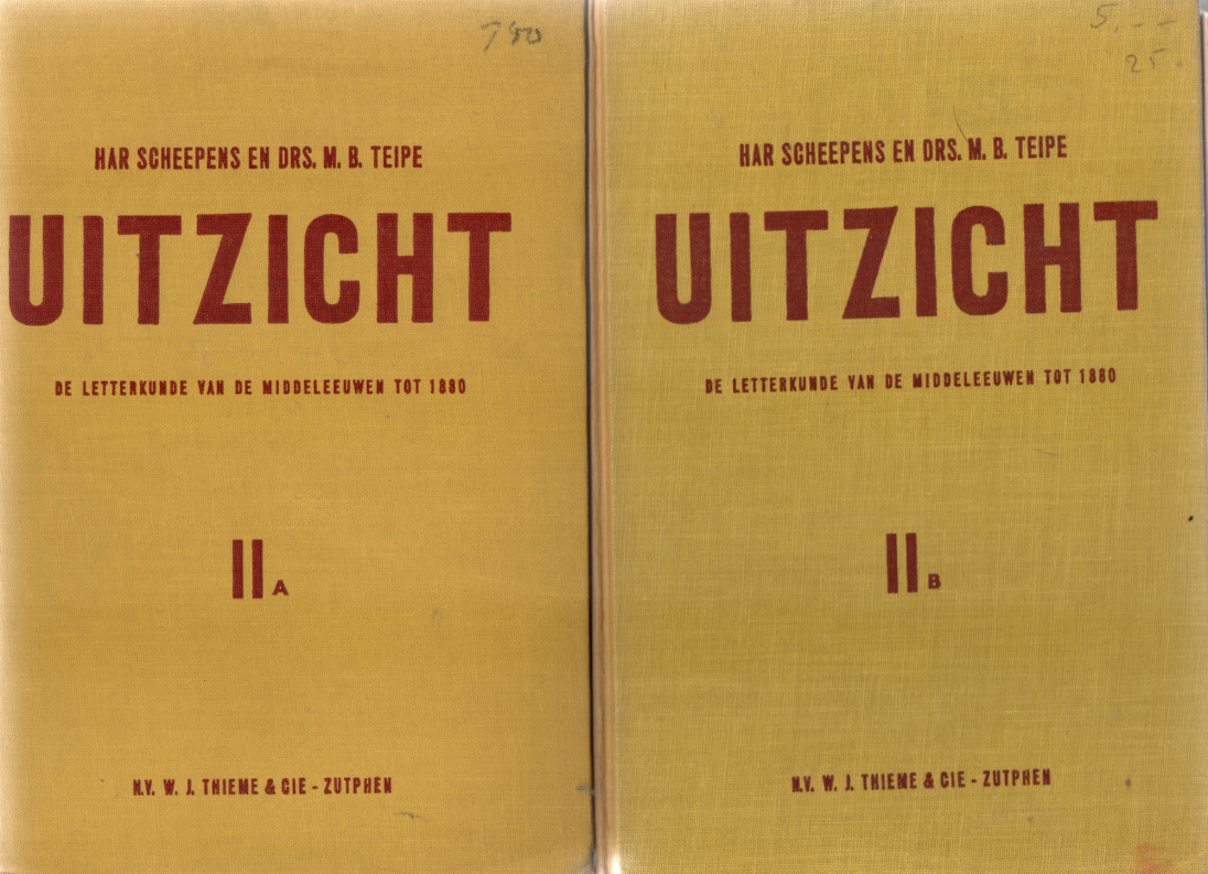 Scheepens, Han / Teipe, M.B. - Uitzicht / De letterkunde van Middeleeuwen tot 1880  /IIA&B