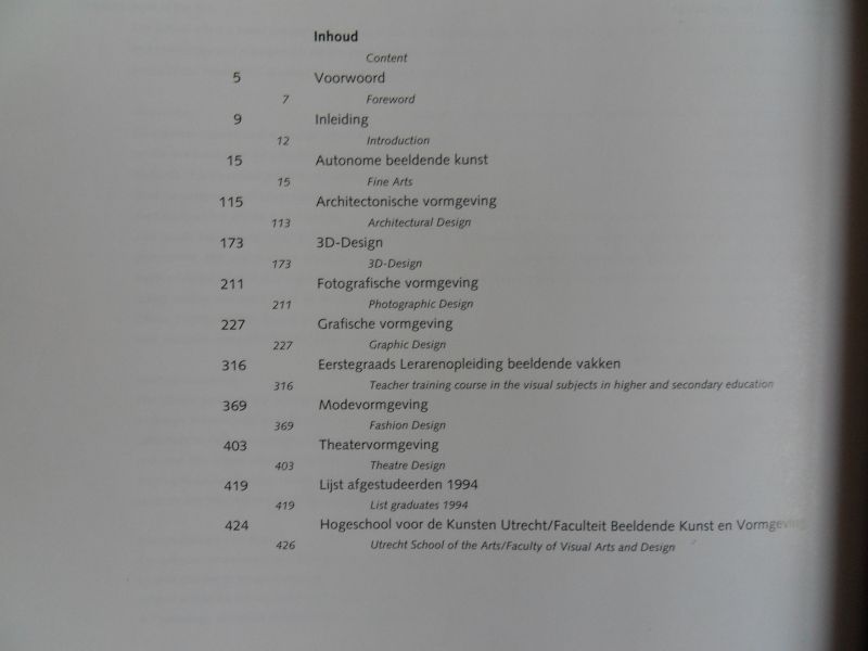 Veen, Klaas van der (interviews). [Editor: Marijke Pluimers ]. - Hogeschool voor de Kunsten Utrecht. - Eindexamen 1994. [ Van alle kunstenaars die dit jaar eindexamen hebben gedaan werd een werk afgebeeld].